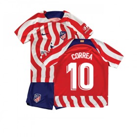 Baby Fußballbekleidung Atletico Madrid Angel Correa #10 Heimtrikot 2022-23 Kurzarm (+ kurze hosen)